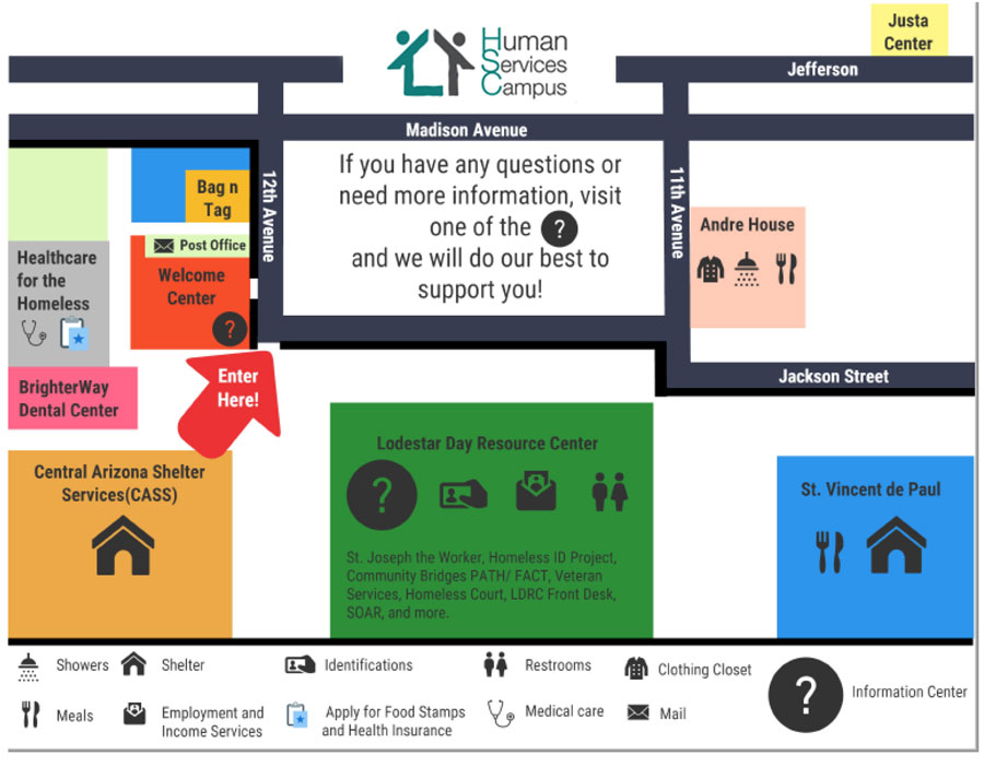 human services campus map