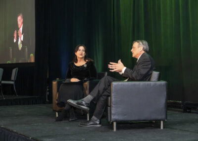 CEO Amy Schwabenlender and MC Chris Coraggio, Seated