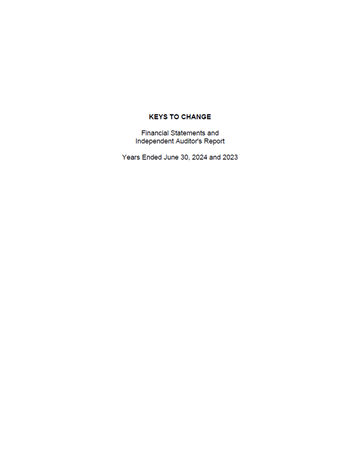 FY 2024 Audited Financial Statements | Keys to Change